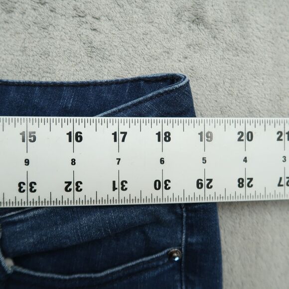 Lane Bryant Jeans Women's Size 18 Blue Mid-Rise Skinny 27" Inseam Distressed - Picture 4 of 16